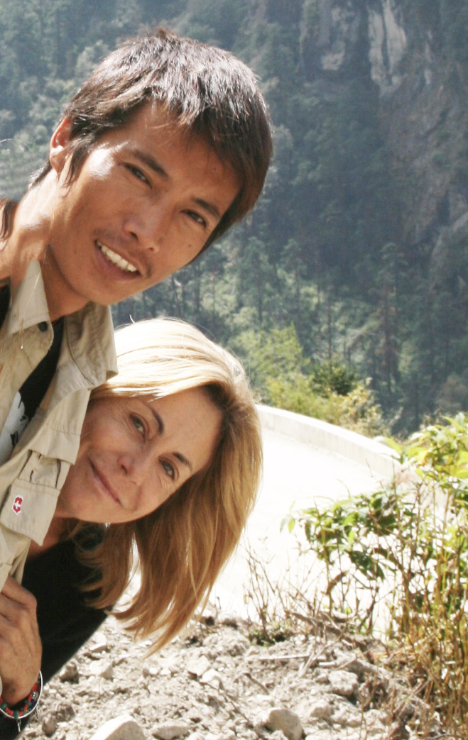 Anne with Lobsang