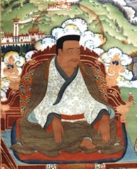 The Kagyu school primarily traces itself to the Indian mahasiddha Tilopa and his disciple Naropa. Naropa in turn taught Marpa Lotsawa, a great translator who journeyed from Tibet to India three separate times to study with Naropa. Marpa's main disciple was Milarepa, whose main disciple was Gampopa. One of Gampopa's main disciples was the first Karmapa, Dusum Khyenpa. One of the meanings of Kagyu is