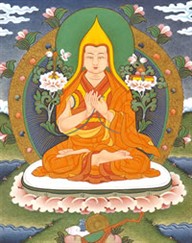 The Gelug, or Gandenpa, school traces itself to its founder Tsong Khapa, who revitalized the Kadampa teachings of Atisha, and combined them with teachings from texts transmitted during the second wave of Buddhism's transmission to Tibet. The Dalai Lamas are members of the Gelugpa school. The Sakya, Kagyu and Gelugpa are 'new schools,' established during the second wave of Buddhism's transmission from India to Tibet in the 11th and 12th centuries.